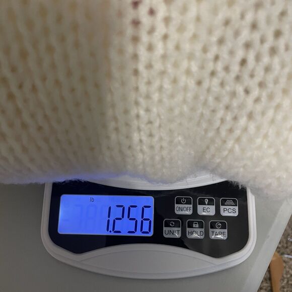 Arula Charley Chunky Knit Cherry Cardigan, Size A, 1X Ivory Novelty Oversized - Picture 9 of 9